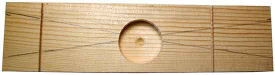 Drill battery hole