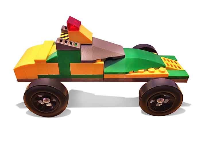 Red Lights LEGO Pinewood Derby Car