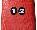 Number decal on pinewood derby car