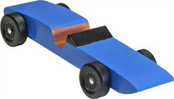 Example of completed sport coupe pinewood derby car