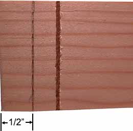 Pattern for cutting weight slot